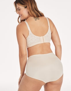 Culotte gainante à empiècement en dentelle, lot de 2