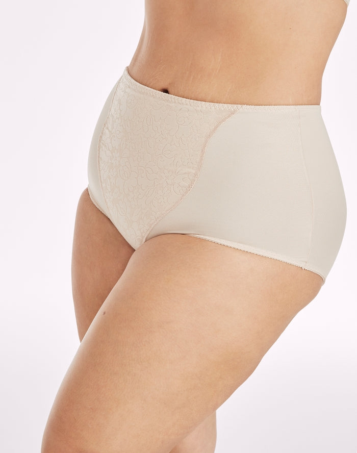 Culotte gainante à empiècement en dentelle, lot de 2