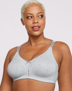 Soutien-gorge sans armatures en coton mélangé à double maintien