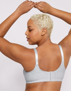 Soutien-gorge sans armatures en coton mélangé à double maintien