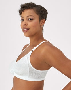 Soutien-gorge sans armatures en dentelle à double maintien